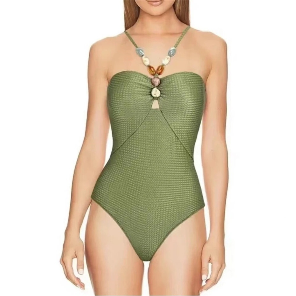 Commense Olive Green One-Piece Swimsuit
